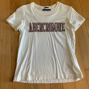 abercrombie & fitch cream tee